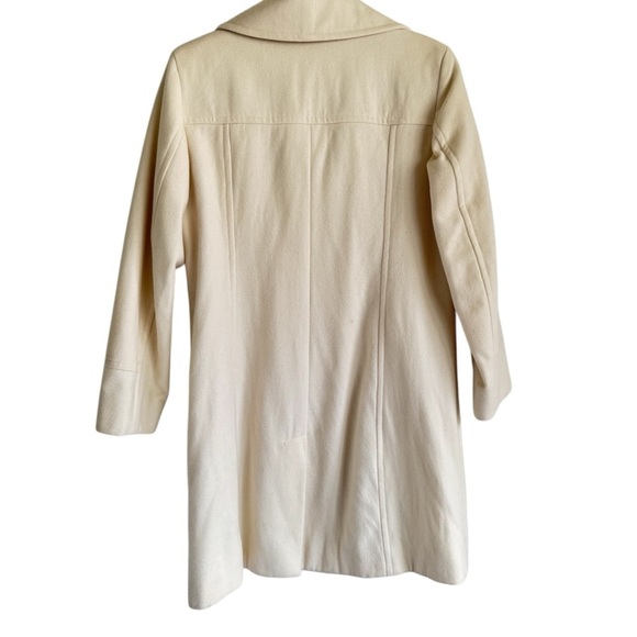 Michael Kors Wool Blend Cream Coat Women’s Size 10 Fall Winter Neutral - Picture 2 of 9